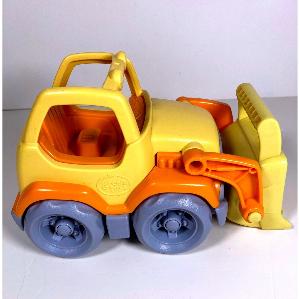 Green Toys Yellow and Orange Recycled Plastic Bulldozer Construction Vehicle